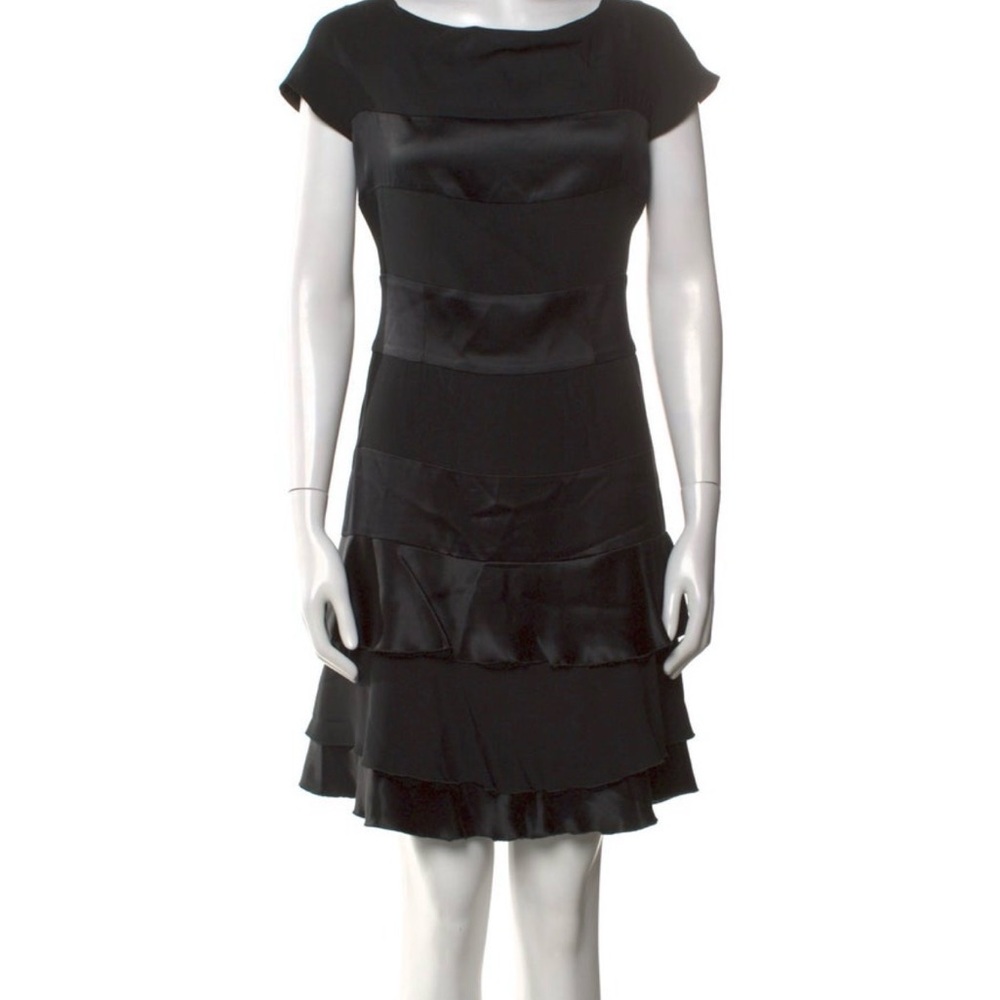 Valentino Black Tiered silk Dress